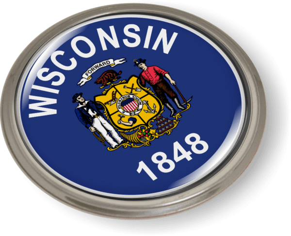 Wisconsin - State Flag Emblem